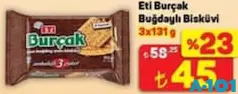 ETİ BURÇAK BUĞDAYLI BİSKÜVİ 3X131 G